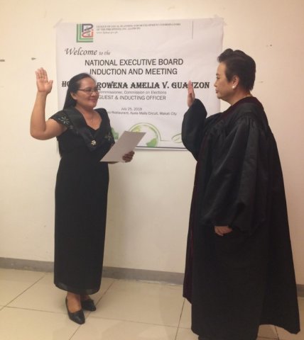EnP Annie Rose Llanera , Vice President for North Luzon, takes her Oath.